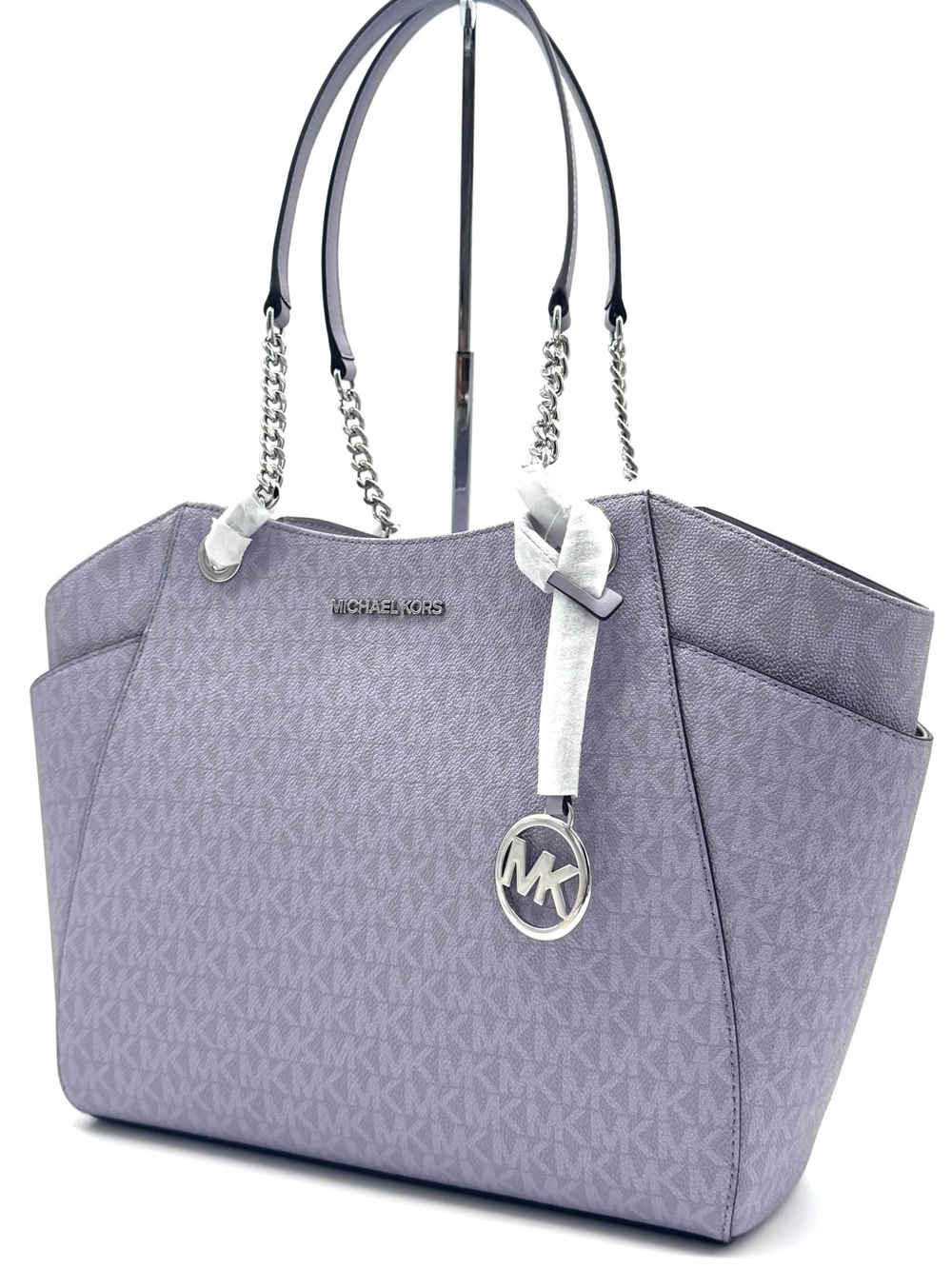 Michael Kors Jet Set Large Signature Logo Shoulder Bag-Lilac